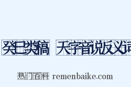 癸巳类稿·天字音说反义词是什么意思的图片